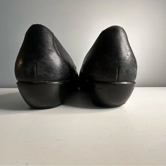 Dansko Shoes Womens Debra Neppa Wedge Loafer Black Leather US9.5 (40) Slip On - Picture 6 of 9